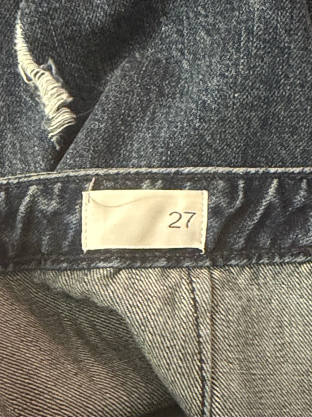 GAP Dark Indigo Distressed Denim Pencil Skirt